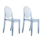 Scandinavian Style Plastic Chair Set Open Back Side Dining Kitchen Chairs Light Blue 2 Piece Set Clearhalo ' kitchen&dining_furn' 'Dining Chairs' 'Dining Tables & Seating' 'dining_chair' 'furn' 'furn_dining_chair' 'Furniture' 'furniture_dining_chair' 'Kitchen & Dining Furniture' 'kitchen' 3969372