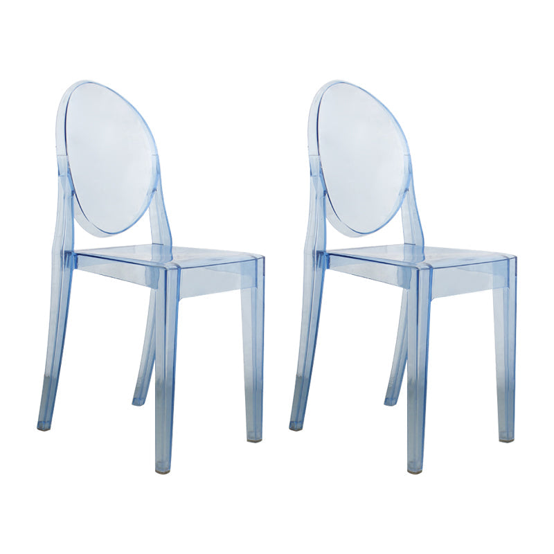 Scandinavian Style Plastic Chair Set Open Back Side Dining Kitchen Chairs Light Blue 2 Piece Set Clearhalo ' kitchen&dining_furn' 'Dining Chairs' 'Dining Tables & Seating' 'dining_chair' 'furn' 'furn_dining_chair' 'Furniture' 'furniture_dining_chair' 'Kitchen & Dining Furniture' 'kitchen' 3969372