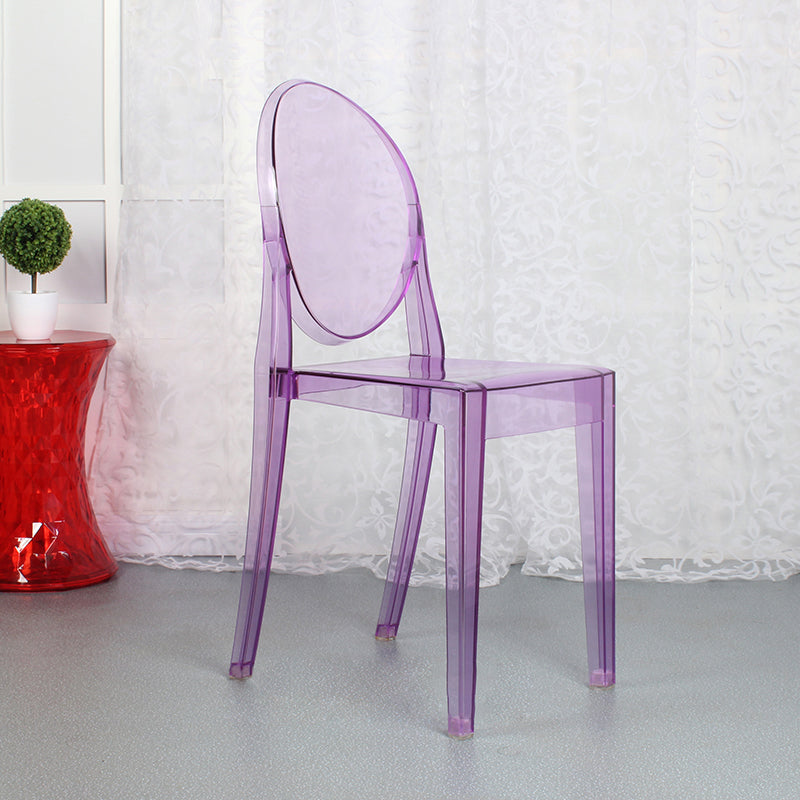 Scandinavian Style Plastic Chair Set Open Back Side Dining Kitchen Chairs Purple 1 Piece Clearhalo ' kitchen&dining_furn' 'Dining Chairs' 'Dining Tables & Seating' 'dining_chair' 'furn' 'furn_dining_chair' 'Furniture' 'furniture_dining_chair' 'Kitchen & Dining Furniture' 'kitchen' 3969374