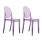 Scandinavian Style Plastic Chair Set Open Back Side Dining Kitchen Chairs Purple 2 Piece Set Clearhalo ' kitchen&dining_furn' 'Dining Chairs' 'Dining Tables & Seating' 'dining_chair' 'furn' 'furn_dining_chair' 'Furniture' 'furniture_dining_chair' 'Kitchen & Dining Furniture' 'kitchen' 3969375