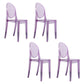 Scandinavian Style Plastic Chair Set Open Back Side Dining Kitchen Chairs Purple 4 Piece Set Clearhalo ' kitchen&dining_furn' 'Dining Chairs' 'Dining Tables & Seating' 'dining_chair' 'furn' 'furn_dining_chair' 'Furniture' 'furniture_dining_chair' 'Kitchen & Dining Furniture' 'kitchen' 3969376