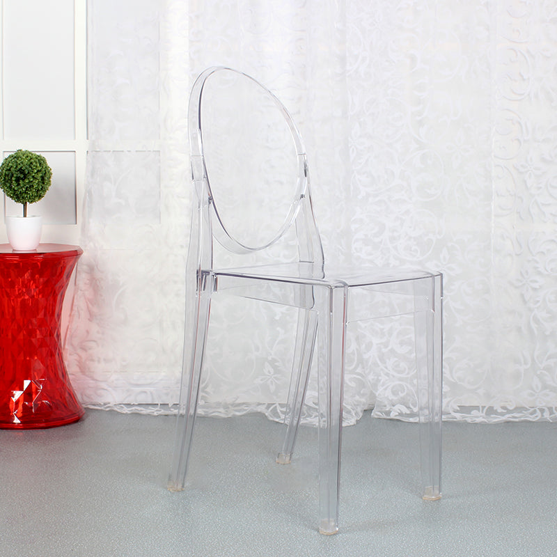 Scandinavian Style Plastic Chair Set Open Back Side Dining Kitchen Chairs Clear 1 Piece Clearhalo ' kitchen&dining_furn' 'Dining Chairs' 'Dining Tables & Seating' 'dining_chair' 'furn' 'furn_dining_chair' 'Furniture' 'furniture_dining_chair' 'Kitchen & Dining Furniture' 'kitchen' 3969383