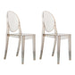 Scandinavian Style Plastic Chair Set Open Back Side Dining Kitchen Chairs Amber 2 Piece Set Clearhalo ' kitchen&dining_furn' 'Dining Chairs' 'Dining Tables & Seating' 'dining_chair' 'furn' 'furn_dining_chair' 'Furniture' 'furniture_dining_chair' 'Kitchen & Dining Furniture' 'kitchen' 3969387