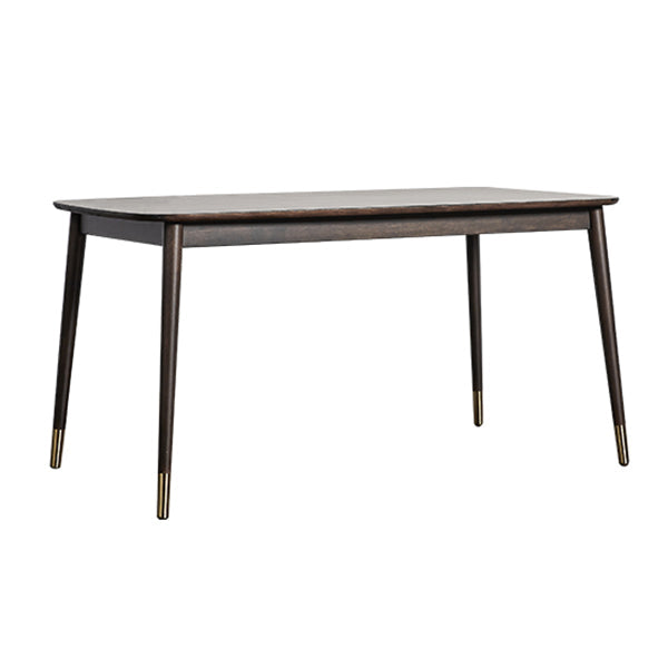 Rectangle 4 Legs Luxury Style Dining Table Wood Color Fixed Table of Solid Rubberwood Without Chairs Clearhalo ' dining_table' 'Dining Tables & Seating' 'Dining Tables' 'furn' 'furn_dining_table' 'Furniture' 'furniture_dining_table' 'Kitchen & Dining Furniture' 'kitchen&dining_furn' 'kitchen' 'kitchen_dining_table' 3969394