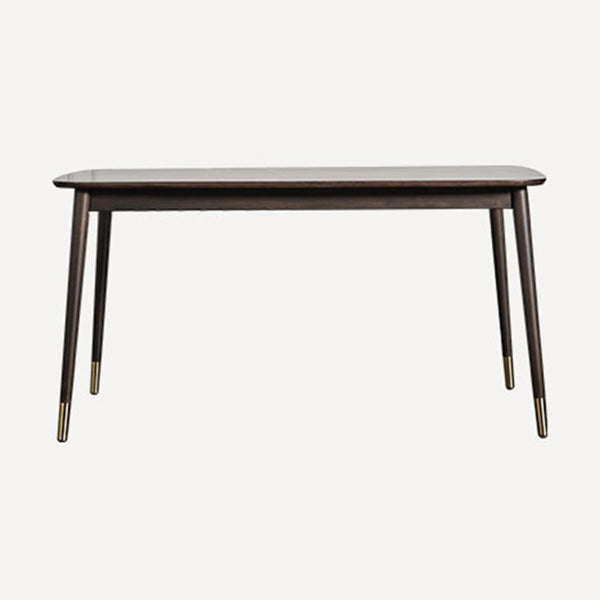 Rectangle 4 Legs Luxury Style Dining Table Wood Color Fixed Table of Solid Rubberwood Clearhalo ' dining_table' 'Dining Tables & Seating' 'Dining Tables' 'furn' 'furn_dining_table' 'Furniture' 'furniture_dining_table' 'Kitchen & Dining Furniture' 'kitchen&dining_furn' 'kitchen' 'kitchen_dining_table' 3969398