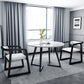 Sintered Stone White Tone Dining Table Industrial Style Double Pedestal Table for Dining Room Clearhalo ' dining_table' 'Dining Tables & Seating' 'Dining Tables' 'furn' 'furn_dining_table' 'Furniture' 'furniture_dining_table' 'Kitchen & Dining Furniture' 'kitchen&dining_furn' 'kitchen' 'kitchen_dining_table' 3969404