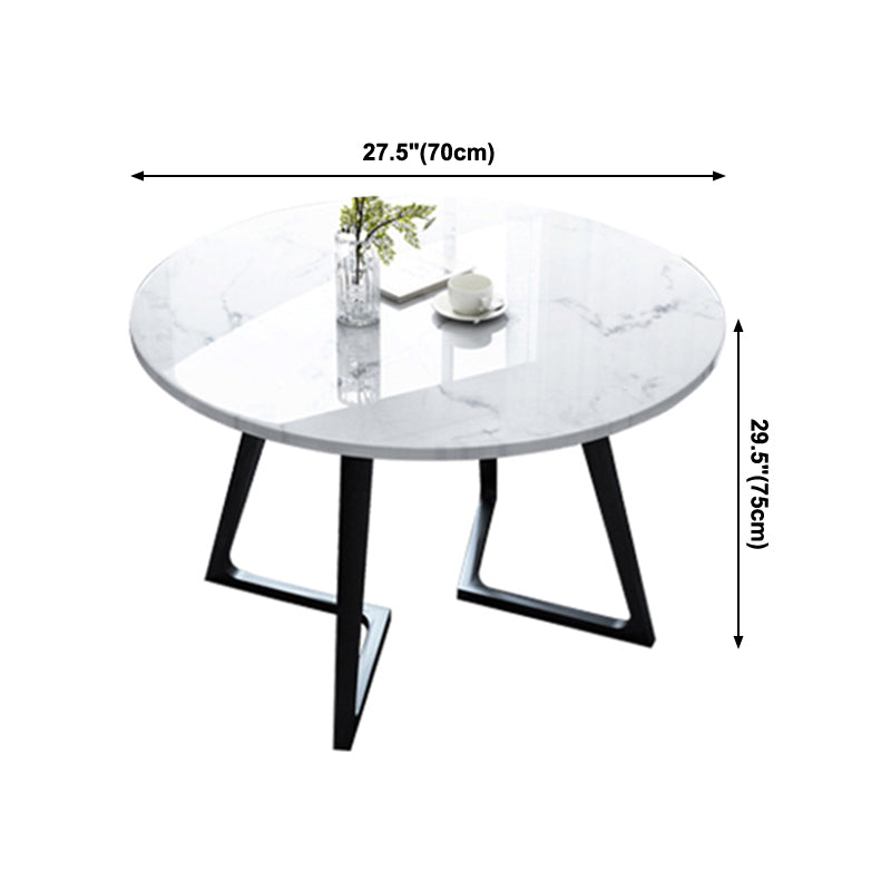 Sintered Stone White Tone Dining Table Industrial Style Double Pedestal Table for Dining Room Clearhalo ' dining_table' 'Dining Tables & Seating' 'Dining Tables' 'furn' 'furn_dining_table' 'Furniture' 'furniture_dining_table' 'Kitchen & Dining Furniture' 'kitchen&dining_furn' 'kitchen' 'kitchen_dining_table' 3969410