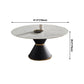 Glam Sintered Stone Top Kitchen Dining Table Round Shape Dining Table with Pedestal Base Clearhalo ' dining_table' 'Dining Tables & Seating' 'Dining Tables' 'furn' 'furn_dining_table' 'Furniture' 'furniture_dining_table' 'Kitchen & Dining Furniture' 'kitchen&dining_furn' 'kitchen' 'kitchen_dining_table' 3969430