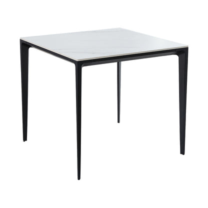 Square Shape Sintered Stone Dining Table Industrial 4 Legs Table for Dining Room White Without Chairs Clearhalo ' dining_table' 'Dining Tables & Seating' 'Dining Tables' 'furn' 'furn_dining_table' 'Furniture' 'furniture_dining_table' 'Kitchen & Dining Furniture' 'kitchen&dining_furn' 'kitchen' 'kitchen_dining_table' 3969437
