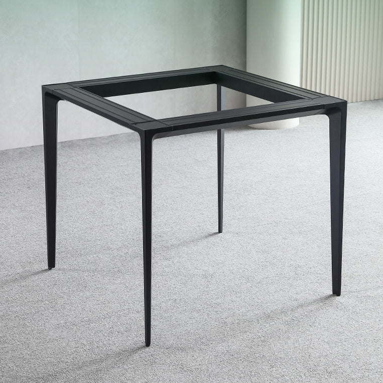 Square Shape Sintered Stone Dining Table Industrial 4 Legs Table for Dining Room Clearhalo ' dining_table' 'Dining Tables & Seating' 'Dining Tables' 'furn' 'furn_dining_table' 'Furniture' 'furniture_dining_table' 'Kitchen & Dining Furniture' 'kitchen&dining_furn' 'kitchen' 'kitchen_dining_table' 3969439