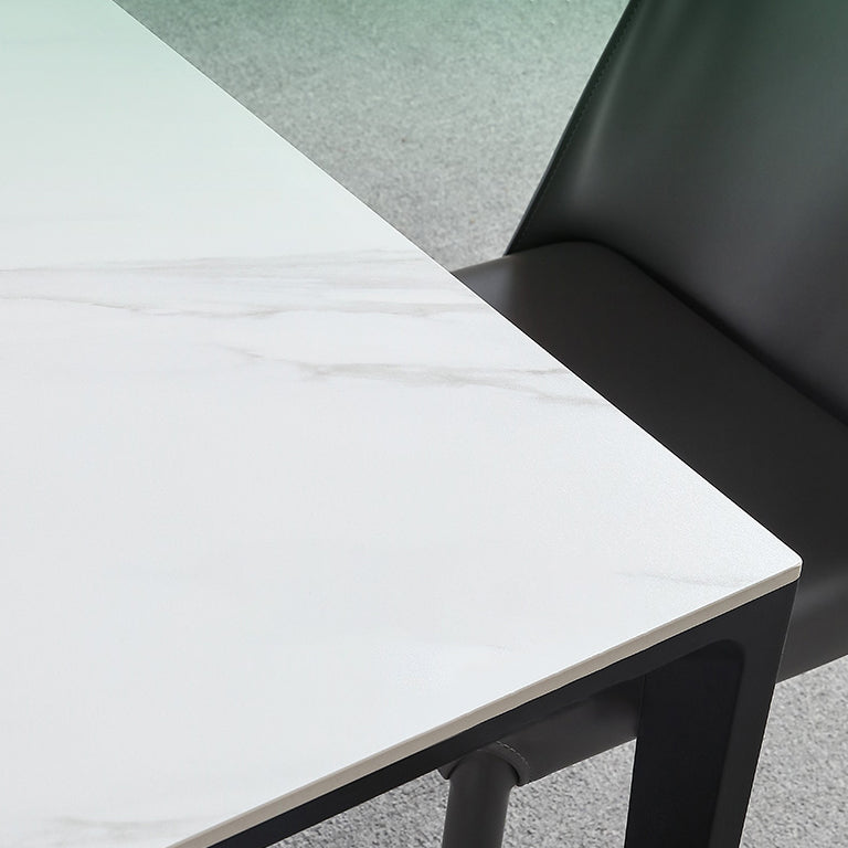 Square Shape Sintered Stone Dining Table Industrial 4 Legs Table for Dining Room Clearhalo ' dining_table' 'Dining Tables & Seating' 'Dining Tables' 'furn' 'furn_dining_table' 'Furniture' 'furniture_dining_table' 'Kitchen & Dining Furniture' 'kitchen&dining_furn' 'kitchen' 'kitchen_dining_table' 3969441