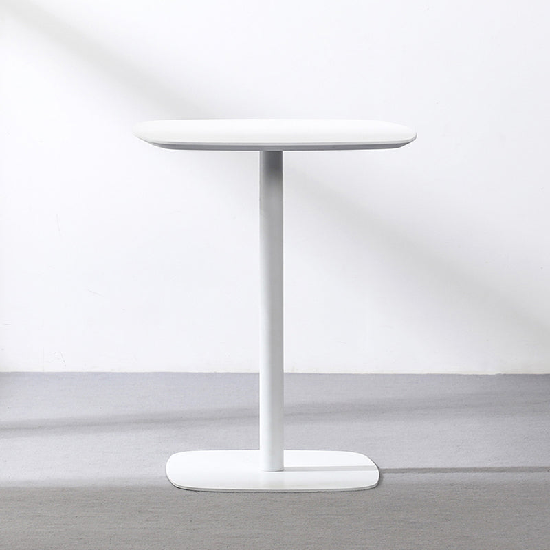 23.6-inch Square Shape Industrial Dining Table Three-Color Fixed Table with Wooden White White Without Chairs Clearhalo ' dining_table' 'Dining Tables & Seating' 'Dining Tables' 'furn' 'furn_dining_table' 'Furniture' 'furniture_dining_table' 'Kitchen & Dining Furniture' 'kitchen&dining_furn' 'kitchen' 'kitchen_dining_table' 3969452