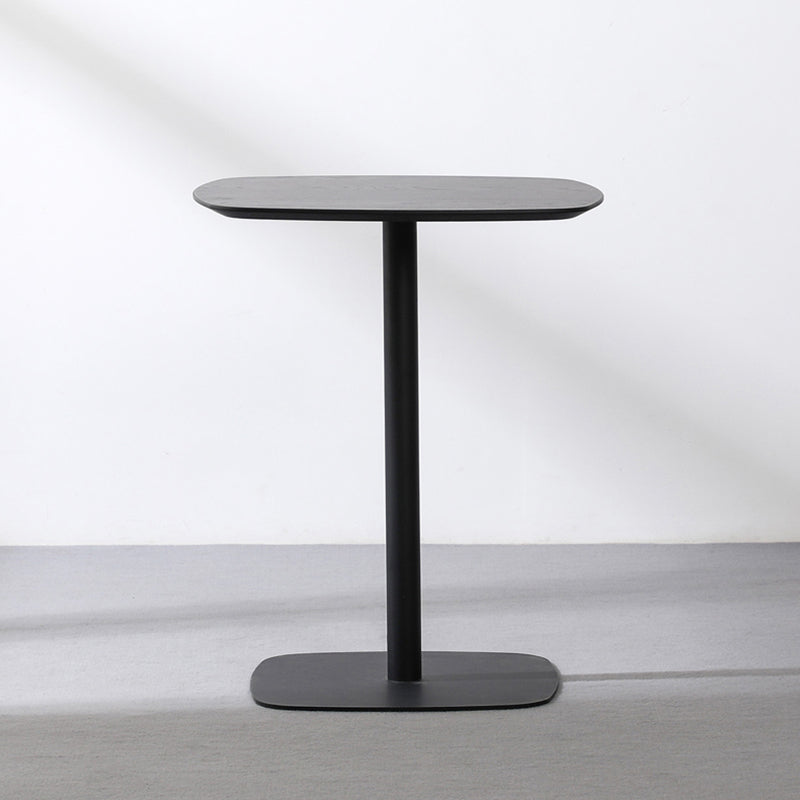 23.6-inch Square Shape Industrial Dining Table Three-Color Fixed Table with Wooden Black Black Without Chairs Clearhalo ' dining_table' 'Dining Tables & Seating' 'Dining Tables' 'furn' 'furn_dining_table' 'Furniture' 'furniture_dining_table' 'Kitchen & Dining Furniture' 'kitchen&dining_furn' 'kitchen' 'kitchen_dining_table' 3969454