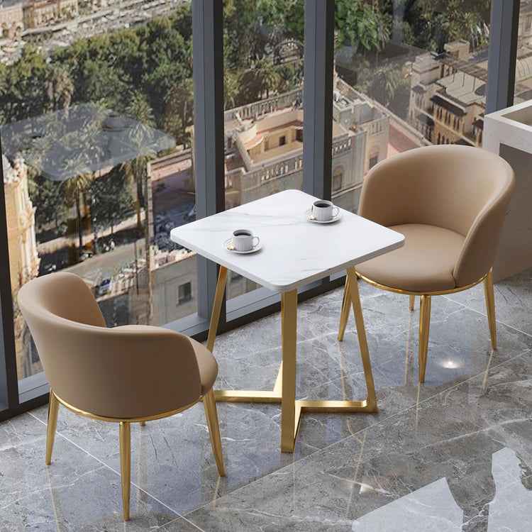 Square Wooden White Dining Table Industrial Double Pedestal Table for Dining Room Clearhalo ' dining_table' 'Dining Tables & Seating' 'Dining Tables' 'furn' 'furn_dining_table' 'Furniture' 'furniture_dining_table' 'Kitchen & Dining Furniture' 'kitchen&dining_furn' 'kitchen' 'kitchen_dining_table' 3969467