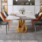 Rectangle Luxury Dining Table White Tone Fixed Table of Sintered Stone Clearhalo ' dining_table' 'Dining Tables & Seating' 'Dining Tables' 'furn' 'furn_dining_table' 'Furniture' 'furniture_dining_table' 'Kitchen & Dining Furniture' 'kitchen&dining_furn' 'kitchen' 'kitchen_dining_table' 3969478