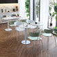 Industrial Style Dining Table Pedestal Dining Room Collection ,23.6"L x 23.6''W x 29.5"H Clearhalo ' dining_table' 'Dining Tables & Seating' 'Dining Tables' 'furn' 'furn_dining_table' 'Furniture' 'furniture_dining_table' 'Kitchen & Dining Furniture' 'kitchen&dining_furn' 'kitchen' 'kitchen_dining_table' 3969493