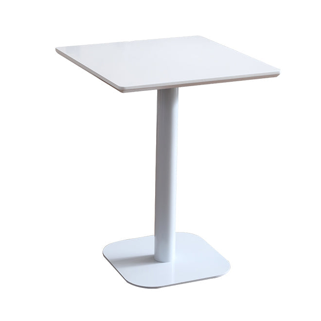Industrial Style Dining Table Pedestal Dining Room Collection ,23.6"L x 23.6''W x 29.5"H Square Solid + Manufactured Wood Without Chairs Clearhalo ' dining_table' 'Dining Tables & Seating' 'Dining Tables' 'furn' 'furn_dining_table' 'Furniture' 'furniture_dining_table' 'Kitchen & Dining Furniture' 'kitchen&dining_furn' 'kitchen' 'kitchen_dining_table' 3969495
