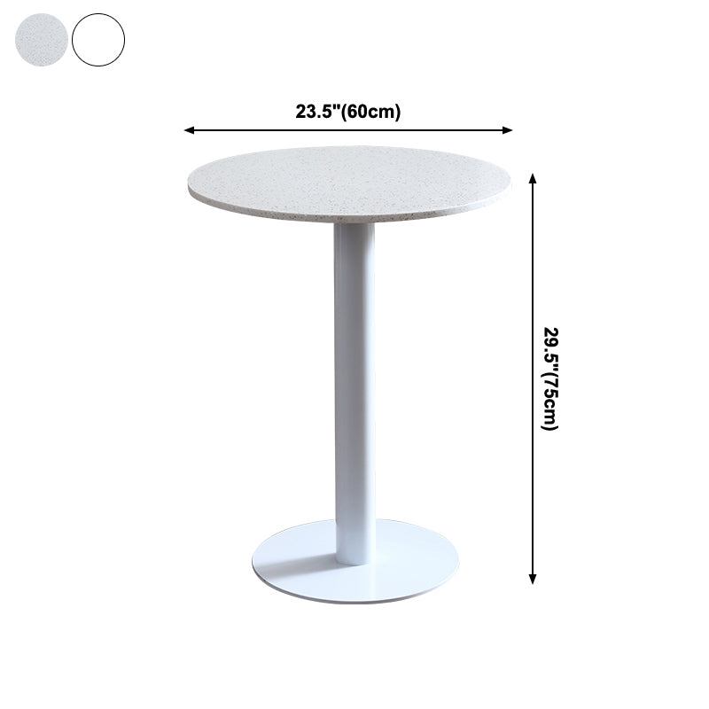 Industrial Style Dining Table Pedestal Dining Room Collection ,23.6"L x 23.6''W x 29.5"H Clearhalo ' dining_table' 'Dining Tables & Seating' 'Dining Tables' 'furn' 'furn_dining_table' 'Furniture' 'furniture_dining_table' 'Kitchen & Dining Furniture' 'kitchen&dining_furn' 'kitchen' 'kitchen_dining_table' 3969505