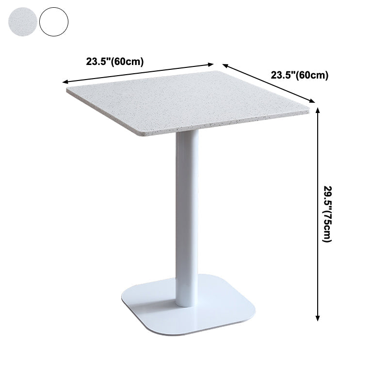Industrial Style Dining Table Pedestal Dining Room Collection ,23.6"L x 23.6''W x 29.5"H Clearhalo ' dining_table' 'Dining Tables & Seating' 'Dining Tables' 'furn' 'furn_dining_table' 'Furniture' 'furniture_dining_table' 'Kitchen & Dining Furniture' 'kitchen&dining_furn' 'kitchen' 'kitchen_dining_table' 3969506