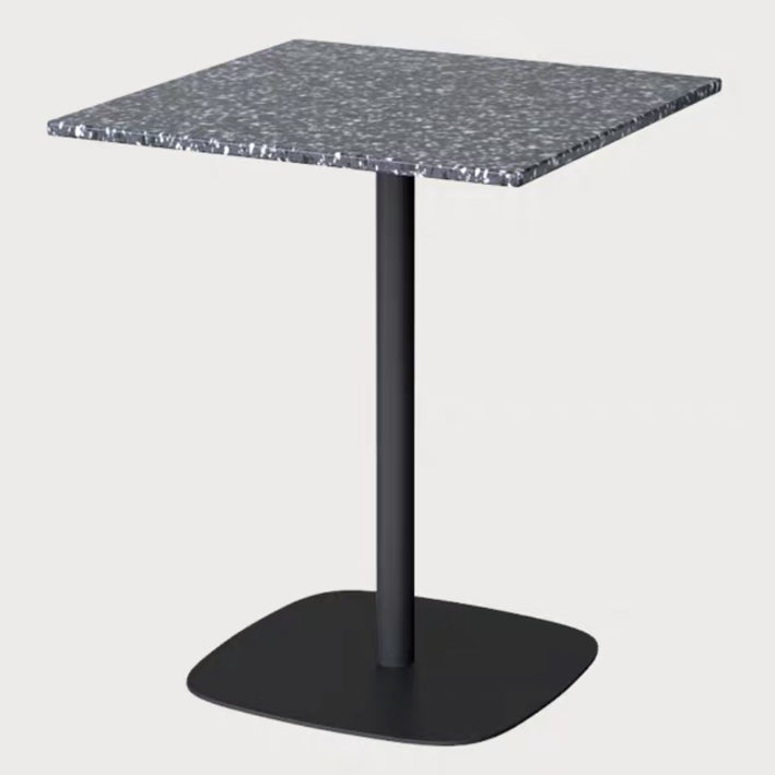 Stone Dining Room Collection Industrial Style Home Furniture Square Black Black Clearhalo ' dining_table' 'Dining Tables & Seating' 'Dining Tables' 'furn' 'furn_dining_table' 'Furniture' 'furniture_dining_table' 'Kitchen & Dining Furniture' 'kitchen&dining_furn' 'kitchen' 'kitchen_dining_table' 3969540