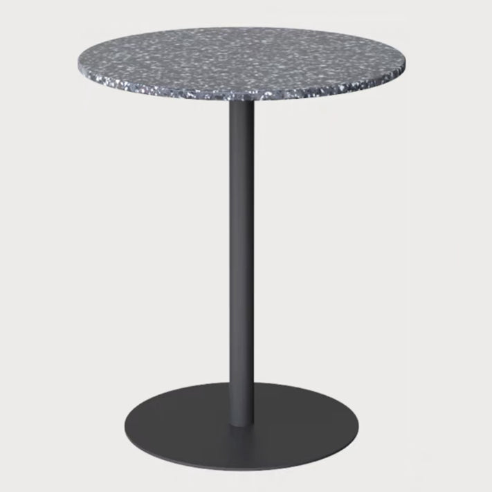 Stone Dining Room Collection Industrial Style Home Furniture Round Black Black Clearhalo ' dining_table' 'Dining Tables & Seating' 'Dining Tables' 'furn' 'furn_dining_table' 'Furniture' 'furniture_dining_table' 'Kitchen & Dining Furniture' 'kitchen&dining_furn' 'kitchen' 'kitchen_dining_table' 3969541