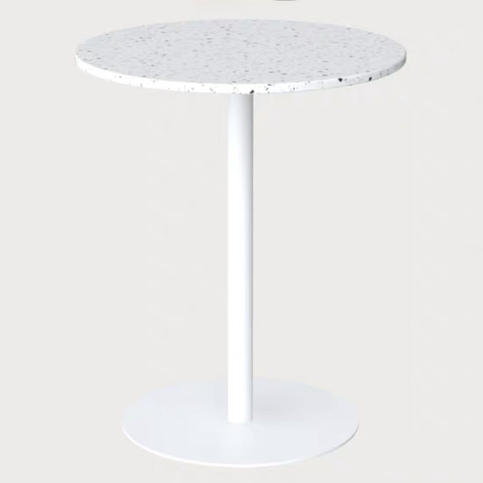 Stone Dining Room Collection Industrial Style Home Furniture Round White White Clearhalo ' dining_table' 'Dining Tables & Seating' 'Dining Tables' 'furn' 'furn_dining_table' 'Furniture' 'furniture_dining_table' 'Kitchen & Dining Furniture' 'kitchen&dining_furn' 'kitchen' 'kitchen_dining_table' 3969545