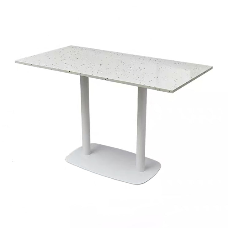 Stone Dining Room Collection Industrial Style Home Furniture Rectangle White White Clearhalo ' dining_table' 'Dining Tables & Seating' 'Dining Tables' 'furn' 'furn_dining_table' 'Furniture' 'furniture_dining_table' 'Kitchen & Dining Furniture' 'kitchen&dining_furn' 'kitchen' 'kitchen_dining_table' 3969551