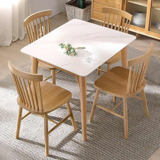 Industrial Square 4-foot Home Furniture Stone Dining Site Table for Home