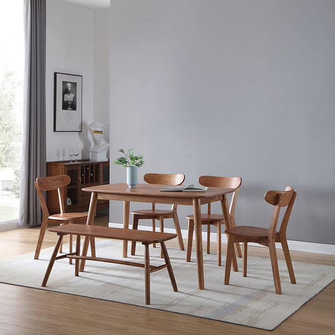 Glam Solid Wood Rectangle Shape Dining Table Brown Standard Dining Table for Kitchen Clearhalo ' dining_table' 'Dining Tables & Seating' 'Dining Tables' 'furn' 'furn_dining_table' 'Furniture' 'furniture_dining_table' 'Kitchen & Dining Furniture' 'kitchen&dining_furn' 'kitchen' 'kitchen_dining_table' 3969580