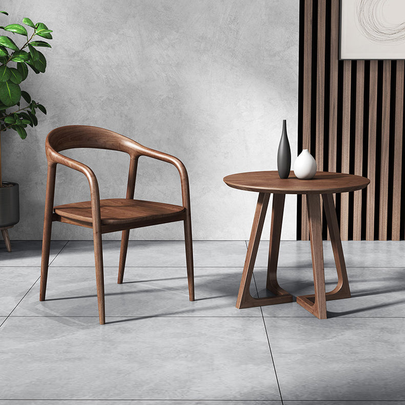 Round Modern Style Dining Table Wood Color Fixed Table of Solid Ashwood Clearhalo ' dining_table' 'Dining Tables & Seating' 'Dining Tables' 'furn' 'furn_dining_table' 'Furniture' 'furniture_dining_table' 'Kitchen & Dining Furniture' 'kitchen&dining_furn' 'kitchen' 'kitchen_dining_table' 3969594