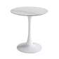 Modern Style Round Dining Table Sintered Stone Dinner Table with Tulip Base Beige White 27.6"L x 27.6"W x 29.5"H Clearhalo ' dining_table' 'Dining Tables & Seating' 'Dining Tables' 'furn' 'furn_dining_table' 'Furniture' 'furniture_dining_table' 'Kitchen & Dining Furniture' 'kitchen&dining_furn' 'kitchen' 'kitchen_dining_table' 3969612