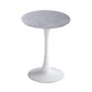 Modern Style Round Dining Table Sintered Stone Dinner Table with Tulip Base Light Gray White 23.6"L x 23.6"W x 29.5"H Clearhalo ' dining_table' 'Dining Tables & Seating' 'Dining Tables' 'furn' 'furn_dining_table' 'Furniture' 'furniture_dining_table' 'Kitchen & Dining Furniture' 'kitchen&dining_furn' 'kitchen' 'kitchen_dining_table' 3969616