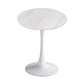 Modern Style Round Dining Table Sintered Stone Dinner Table with Tulip Base White White 27.6"L x 27.6"W x 29.5"H Clearhalo ' dining_table' 'Dining Tables & Seating' 'Dining Tables' 'furn' 'furn_dining_table' 'Furniture' 'furniture_dining_table' 'Kitchen & Dining Furniture' 'kitchen&dining_furn' 'kitchen' 'kitchen_dining_table' 3969629