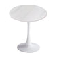 Modern Style Round Dining Table Sintered Stone Dinner Table with Tulip Base White White 31.5"L x 31.5"W x 29.5"H Clearhalo ' dining_table' 'Dining Tables & Seating' 'Dining Tables' 'furn' 'furn_dining_table' 'Furniture' 'furniture_dining_table' 'Kitchen & Dining Furniture' 'kitchen&dining_furn' 'kitchen' 'kitchen_dining_table' 3969631