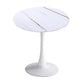 Modern Style Round Dining Table Sintered Stone Dinner Table with Tulip Base White Gold White 31.5"L x 31.5"W x 29.5"H Clearhalo ' dining_table' 'Dining Tables & Seating' 'Dining Tables' 'furn' 'furn_dining_table' 'Furniture' 'furniture_dining_table' 'Kitchen & Dining Furniture' 'kitchen&dining_furn' 'kitchen' 'kitchen_dining_table' 3969637