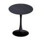 Modern Style Round Dining Table Sintered Stone Dinner Table with Tulip Base Black Gold Black 27.6"L x 27.6"W x 29.5"H Clearhalo ' dining_table' 'Dining Tables & Seating' 'Dining Tables' 'furn' 'furn_dining_table' 'Furniture' 'furniture_dining_table' 'Kitchen & Dining Furniture' 'kitchen&dining_furn' 'kitchen' 'kitchen_dining_table' 3969639