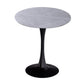 Modern Style Round Dining Table Sintered Stone Dinner Table with Tulip Base Light Gray Black 31.5"L x 31.5"W x 29.5"H Clearhalo ' dining_table' 'Dining Tables & Seating' 'Dining Tables' 'furn' 'furn_dining_table' 'Furniture' 'furniture_dining_table' 'Kitchen & Dining Furniture' 'kitchen&dining_furn' 'kitchen' 'kitchen_dining_table' 3969646