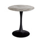 Modern Style Round Dining Table Sintered Stone Dinner Table with Tulip Base Gray Black 27.6"L x 27.6"W x 29.5"H Clearhalo ' dining_table' 'Dining Tables & Seating' 'Dining Tables' 'furn' 'furn_dining_table' 'Furniture' 'furniture_dining_table' 'Kitchen & Dining Furniture' 'kitchen&dining_furn' 'kitchen' 'kitchen_dining_table' 3969648