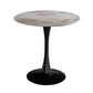 Modern Style Round Dining Table Sintered Stone Dinner Table with Tulip Base Gray Black 31.5"L x 31.5"W x 29.5"H Clearhalo ' dining_table' 'Dining Tables & Seating' 'Dining Tables' 'furn' 'furn_dining_table' 'Furniture' 'furniture_dining_table' 'Kitchen & Dining Furniture' 'kitchen&dining_furn' 'kitchen' 'kitchen_dining_table' 3969649