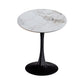 Modern Style Round Dining Table Sintered Stone Dinner Table with Tulip Base Pandora Gold Black 27.6"L x 27.6"W x 29.5"H Clearhalo ' dining_table' 'Dining Tables & Seating' 'Dining Tables' 'furn' 'furn_dining_table' 'Furniture' 'furniture_dining_table' 'Kitchen & Dining Furniture' 'kitchen&dining_furn' 'kitchen' 'kitchen_dining_table' 3969654