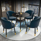 Traditional Luxury Round Dinner Table Sintered Stone Table with Black Frame Clearhalo ' dining_table' 'Dining Tables & Seating' 'Dining Tables' 'furn' 'furn_dining_table' 'Furniture' 'furniture_dining_table' 'Kitchen & Dining Furniture' 'kitchen&dining_furn' 'kitchen' 'kitchen_dining_table' 3969678