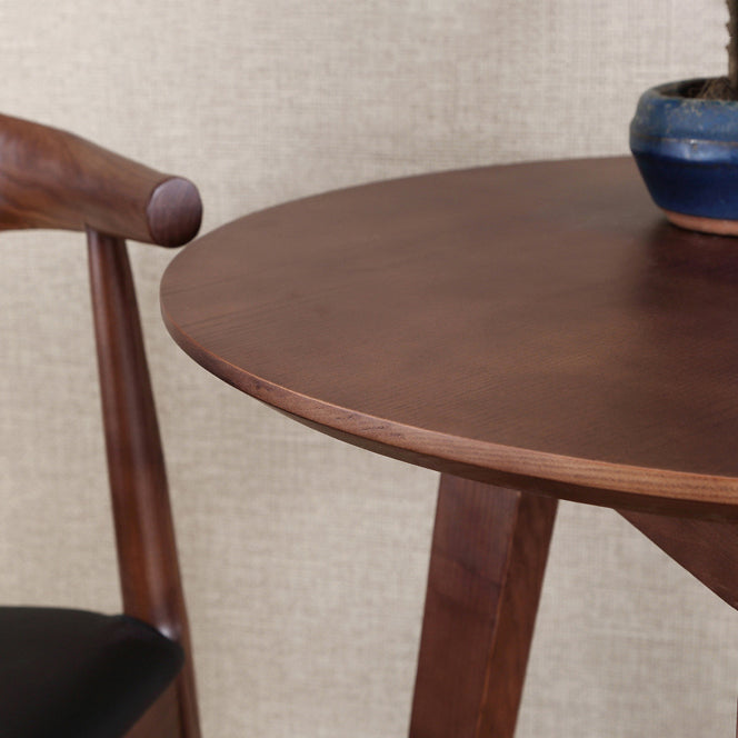 Round Casual Dining Table Wood Color Fixed Table with Ashwood Solid Wood Clearhalo ' dining_table' 'Dining Tables & Seating' 'Dining Tables' 'furn' 'furn_dining_table' 'Furniture' 'furniture_dining_table' 'Kitchen & Dining Furniture' 'kitchen&dining_furn' 'kitchen' 'kitchen_dining_table' 3969690