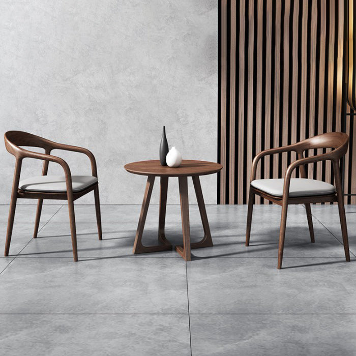 Round Casual Dining Table Wood Color Fixed Table with Ashwood Solid Wood Clearhalo ' dining_table' 'Dining Tables & Seating' 'Dining Tables' 'furn' 'furn_dining_table' 'Furniture' 'furniture_dining_table' 'Kitchen & Dining Furniture' 'kitchen&dining_furn' 'kitchen' 'kitchen_dining_table' 3969695