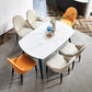 Simplicity Style Round Dining Table Stone Drop-Leaf Dinner Table with 4 Legs Clearhalo ' dining_table' 'Dining Tables & Seating' 'Dining Tables' 'furn' 'furn_dining_table' 'Furniture' 'furniture_dining_table' 'Kitchen & Dining Furniture' 'kitchen&dining_furn' 'kitchen' 'kitchen_dining_table' 3969703