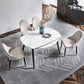 Simplicity Style Round Dining Table Stone Drop-Leaf Dinner Table with 4 Legs Clearhalo ' dining_table' 'Dining Tables & Seating' 'Dining Tables' 'furn' 'furn_dining_table' 'Furniture' 'furniture_dining_table' 'Kitchen & Dining Furniture' 'kitchen&dining_furn' 'kitchen' 'kitchen_dining_table' 3969705