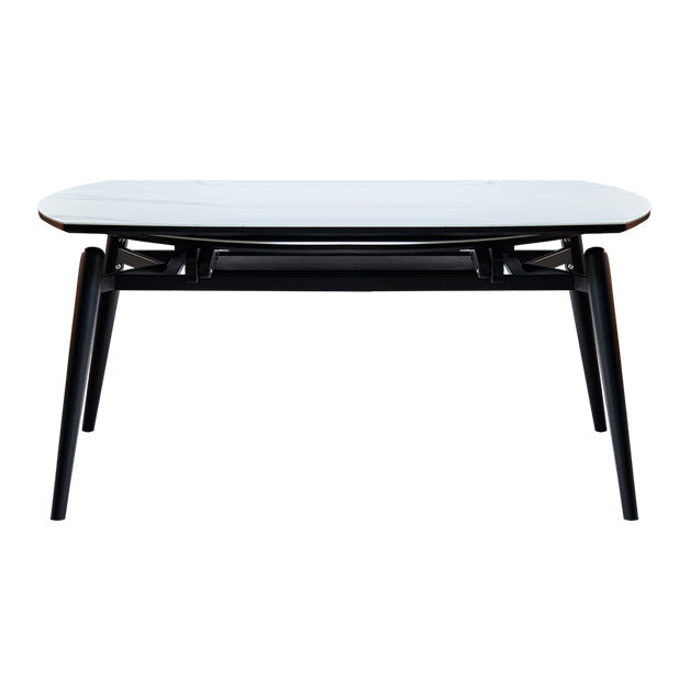 Simplicity Style Round Dining Table Stone Drop-Leaf Dinner Table with 4 Legs Without Chairs Clearhalo ' dining_table' 'Dining Tables & Seating' 'Dining Tables' 'furn' 'furn_dining_table' 'Furniture' 'furniture_dining_table' 'Kitchen & Dining Furniture' 'kitchen&dining_furn' 'kitchen' 'kitchen_dining_table' 3969706