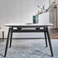 Simplicity Style Round Dining Table Stone Drop-Leaf Dinner Table with 4 Legs Clearhalo ' dining_table' 'Dining Tables & Seating' 'Dining Tables' 'furn' 'furn_dining_table' 'Furniture' 'furniture_dining_table' 'Kitchen & Dining Furniture' 'kitchen&dining_furn' 'kitchen' 'kitchen_dining_table' 3969712