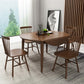 Modern Style Rubberwood Dinner Table Round Drop-Leaf Table for Home Use Clearhalo ' dining_table' 'Dining Tables & Seating' 'Dining Tables' 'furn' 'furn_dining_table' 'Furniture' 'furniture_dining_table' 'Kitchen & Dining Furniture' 'kitchen&dining_furn' 'kitchen' 'kitchen_dining_table' 3969749