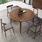 Modern Style Rubberwood Dinner Table Round Drop-Leaf Table for Home Use Clearhalo ' dining_table' 'Dining Tables & Seating' 'Dining Tables' 'furn' 'furn_dining_table' 'Furniture' 'furniture_dining_table' 'Kitchen & Dining Furniture' 'kitchen&dining_furn' 'kitchen' 'kitchen_dining_table' 3969750