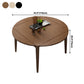 Modern Style Rubberwood Dinner Table Round Drop-Leaf Table for Home Use Clearhalo ' dining_table' 'Dining Tables & Seating' 'Dining Tables' 'furn' 'furn_dining_table' 'Furniture' 'furniture_dining_table' 'Kitchen & Dining Furniture' 'kitchen&dining_furn' 'kitchen' 'kitchen_dining_table' 3969760